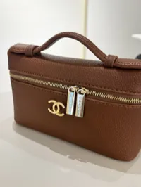 Chanel Slim Vanity Case with Chain Camel Color – Image 3