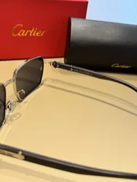 Cartier Unisex Sunglasses Silver – Image 5