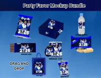 Ultimate Blue Graduation Party Favor Bundle  Editable Canva Designs 🎓💙 – Image 1