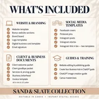 Virtual Assistant Website Template & Business Starter Kit — Sand & Slate Collection – Image 2