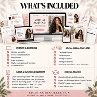 Virtual Assistant Website Template & Business Starter Kit — Blush Noir Collection – Image 2