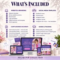 Virtual Assistant Website Template & Business Starter Kit — Sugar Pop Collection – Image 2