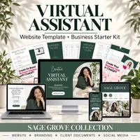 Virtual Assistant Website Template & Business Starter Kit — Sage Grove Collection  – Image 1