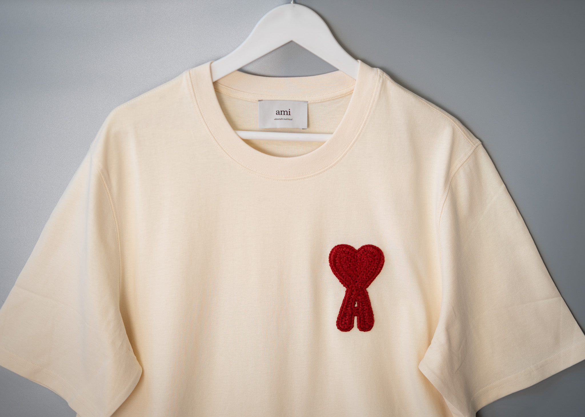 ADC Tonal Patch Red Logo White Cream Tee  – Image 2