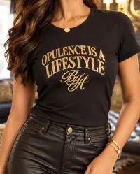 The Heritage House Archival Tee – Opulence Is a Lifestyle, M, Black