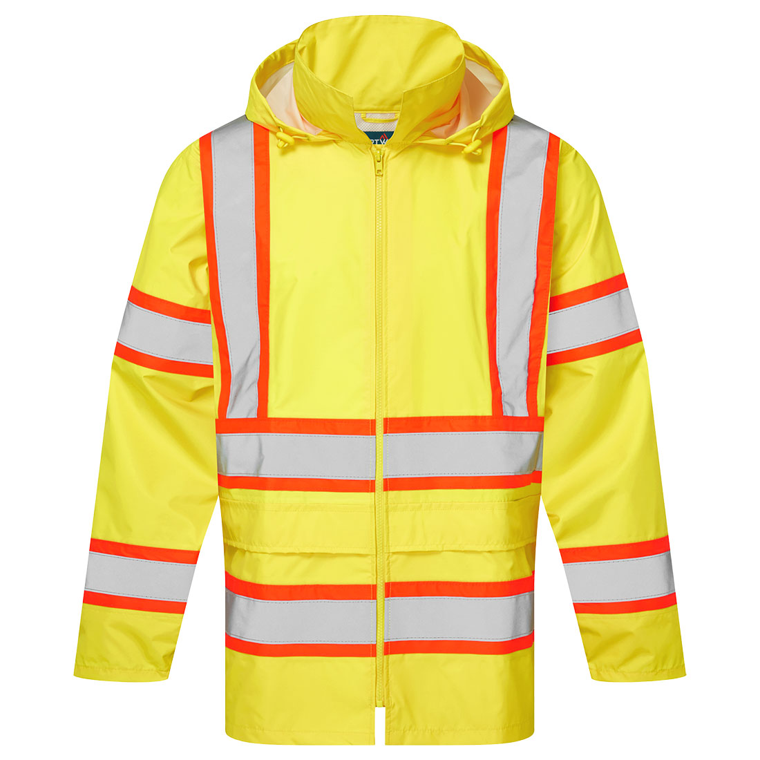 CA400 - Hi-Vis X Back Contrast Tape Rain Jacket – Image 3
