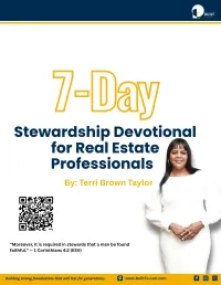 7 Day Stewardship Devotional  – Image 1