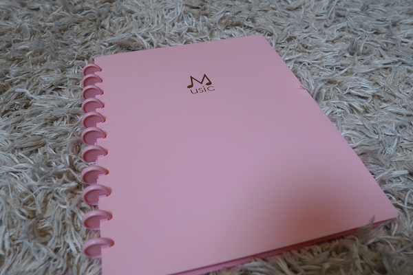 Sheet Music Folder – Ring Binder, 20 Pages / 40 Sides – Pink