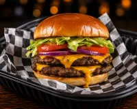 The Aishia Double Burger w/Cheese – Image 1