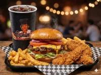 Cheese Burger & 2 Piece Tender Combo – Image 1
