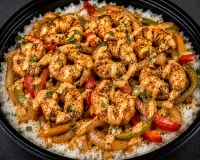 Small Shrimp Lunch Rice Bowl – White, Fried, Blue Fever