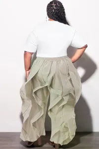 Ruffle Trim Jogger Pants  – Image 2