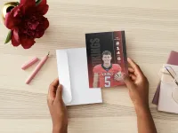 Personalized Athlete Stats Card Template — Black (5x7) – Image 3