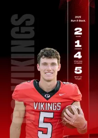 Personalized Athlete Stats Card Template — Black (5x7) – Image 1