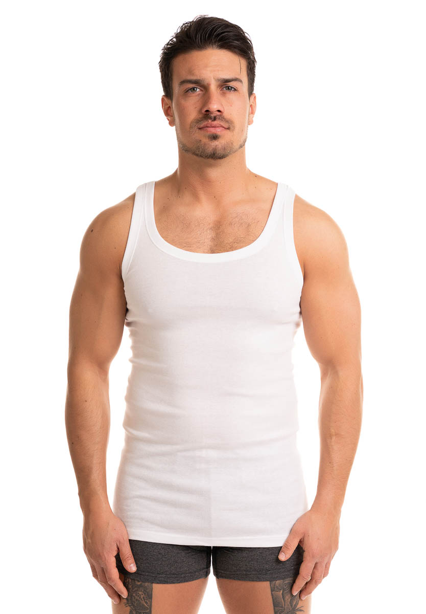 Φανέλα ανδρική τιράντα Giorgio White – Image 1