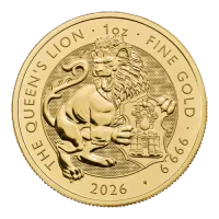 1oz Tudor Beast Queens Lion – Image 2