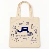 PDC Fitness Club Hand-Painted Tote - Doodle R – Navy