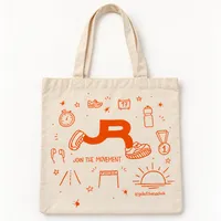 PDC Fitness Club Hand-Painted Tote - Doodle R – Orange
