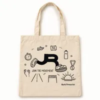 PDC Fitness Club Hand-Painted Tote - Doodle R – Black