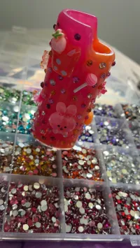 Pink/Orange Junk lighter case – Image 2