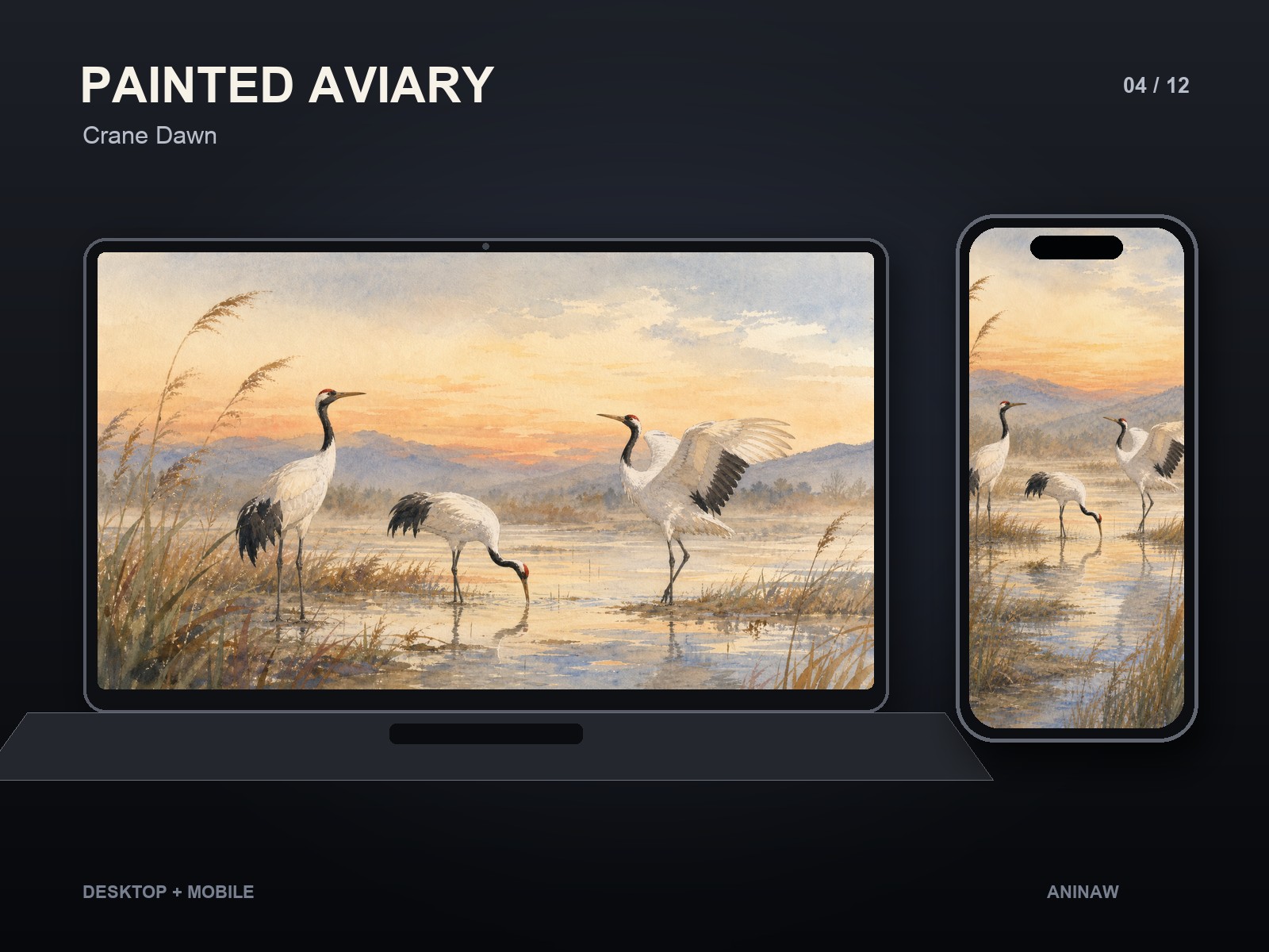 Painted Aviary — 12 Premium Wallpapers for Desktop & Phone – Image 7