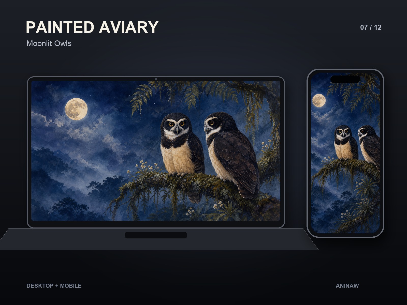 Painted Aviary — 12 Premium Wallpapers for Desktop & Phone – Image 10