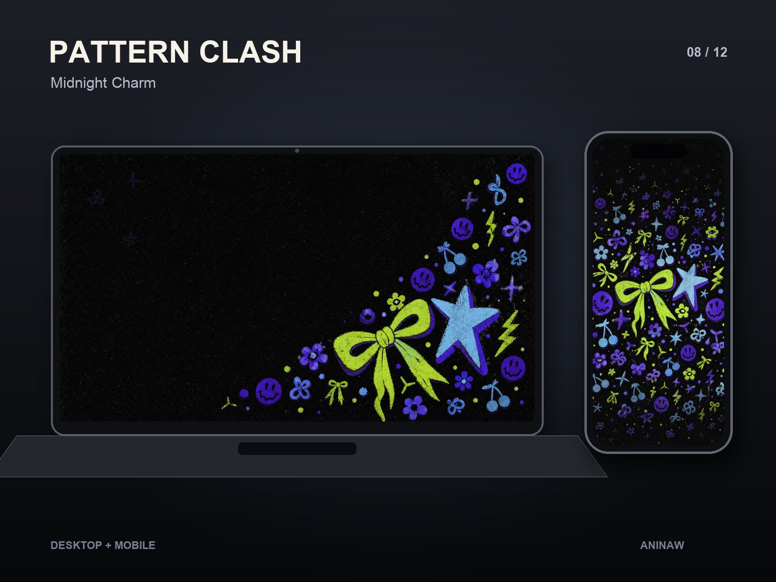 Pattern Clash — 12 Premium Wallpapers for Desktop & Phone – Image 11