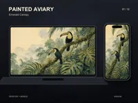 Painted Aviary — 12 Premium Wallpapers for Desktop & Phone – Image 1