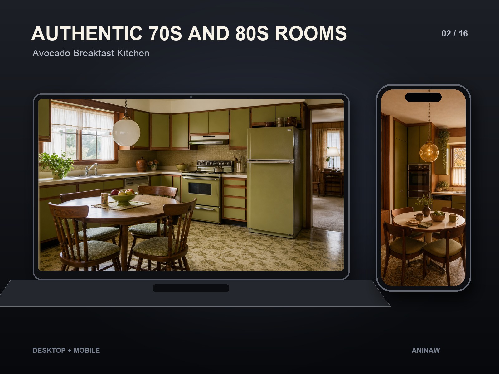 Authentic 70s and 80s Rooms — 16 Premium Wallpapers for Desktop & Phone – Image 5