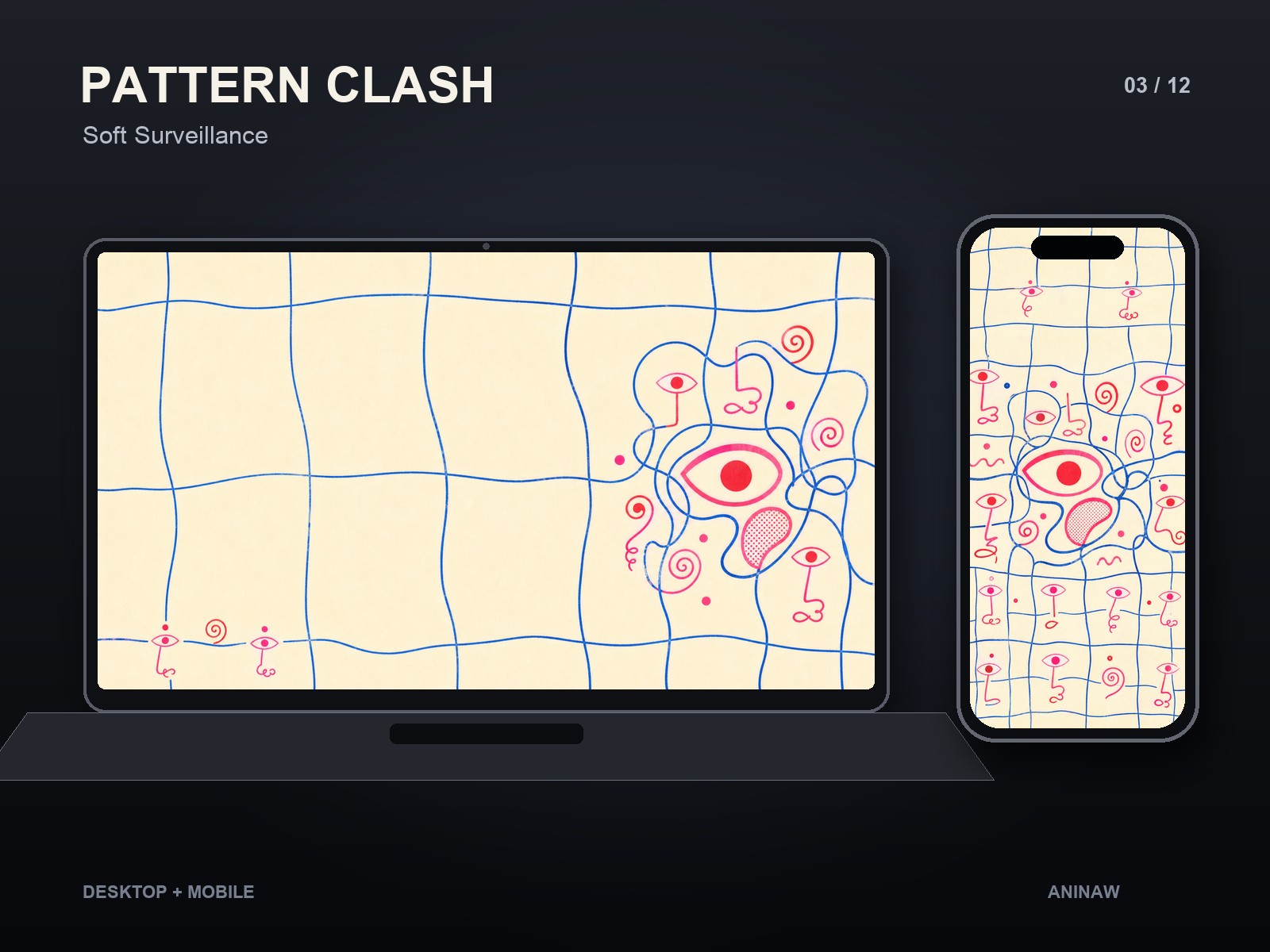 Pattern Clash — 12 Premium Wallpapers for Desktop & Phone – Image 6