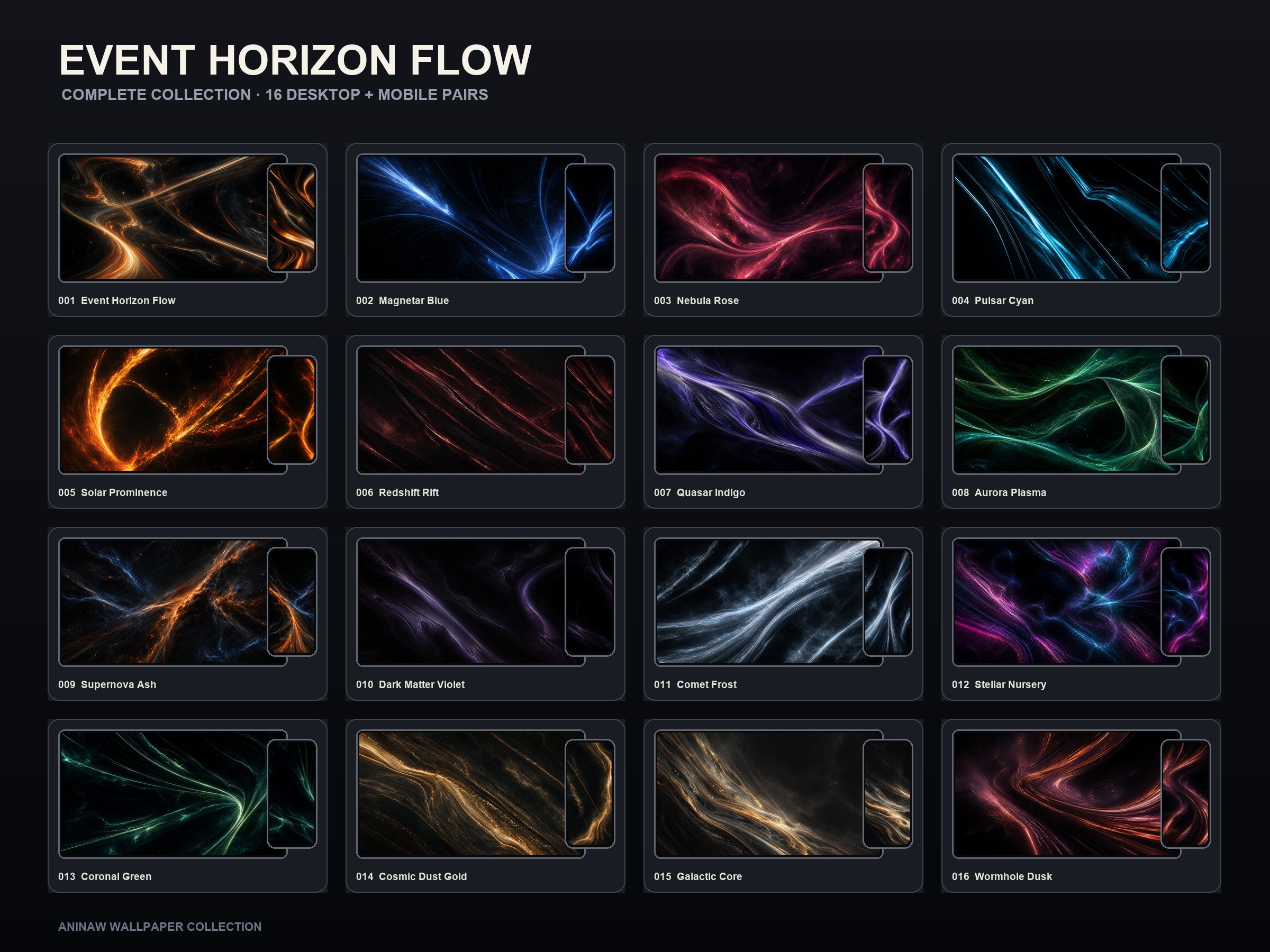 Event Horizon Flow — 16 Premium Wallpapers for Desktop & Phone – Image 2