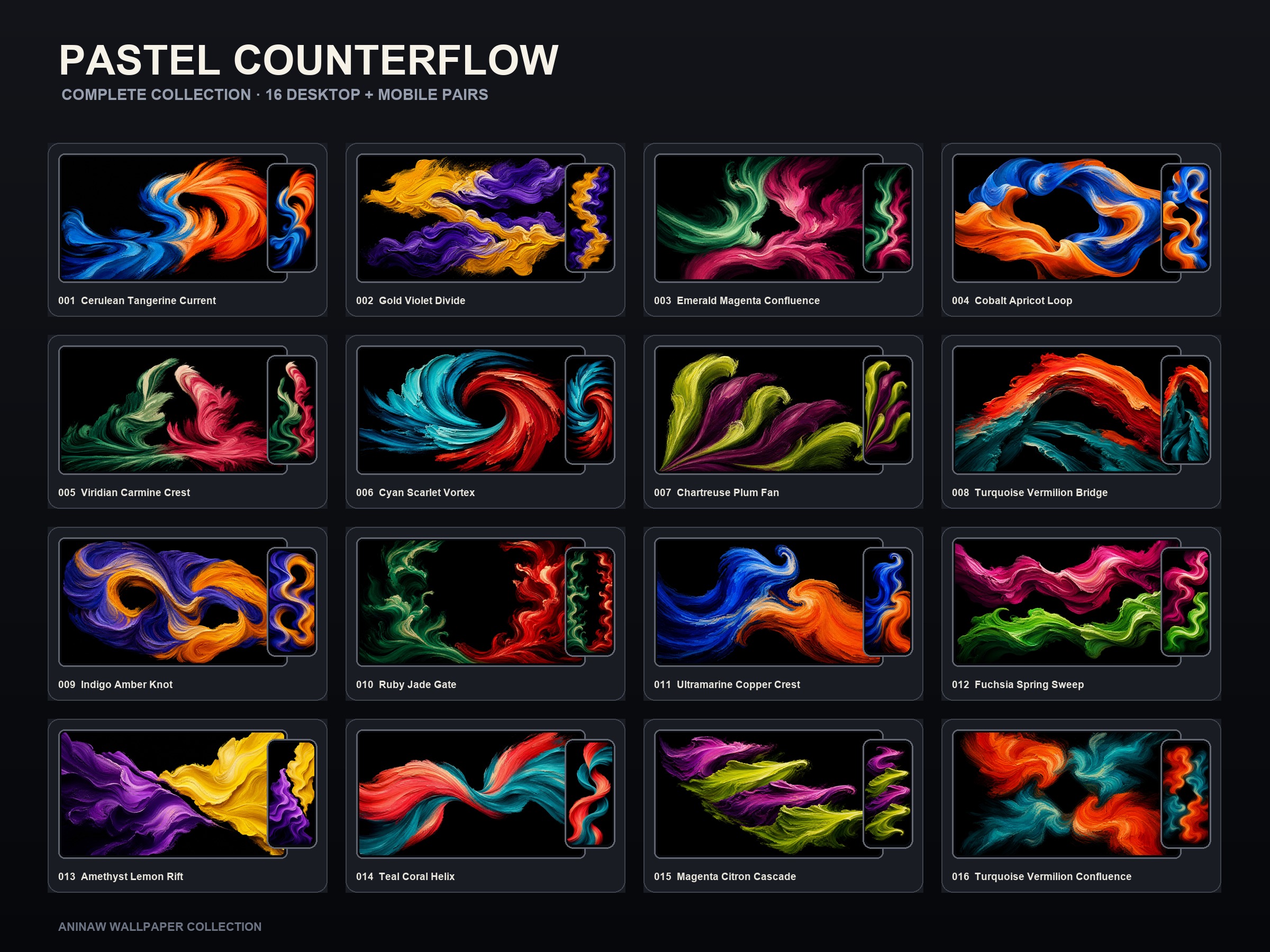 Pastel Counterflow — 16 Premium Wallpapers for Desktop & Phone – Image 2