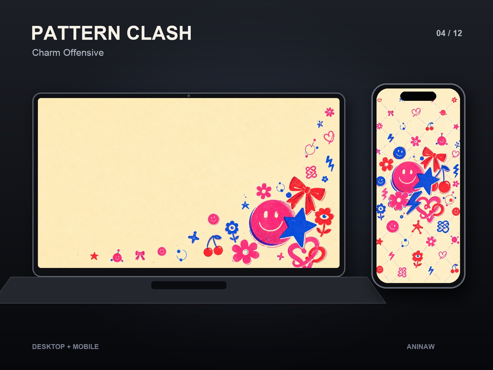 Pattern Clash — 12 Premium Wallpapers for Desktop & Phone – Image 7