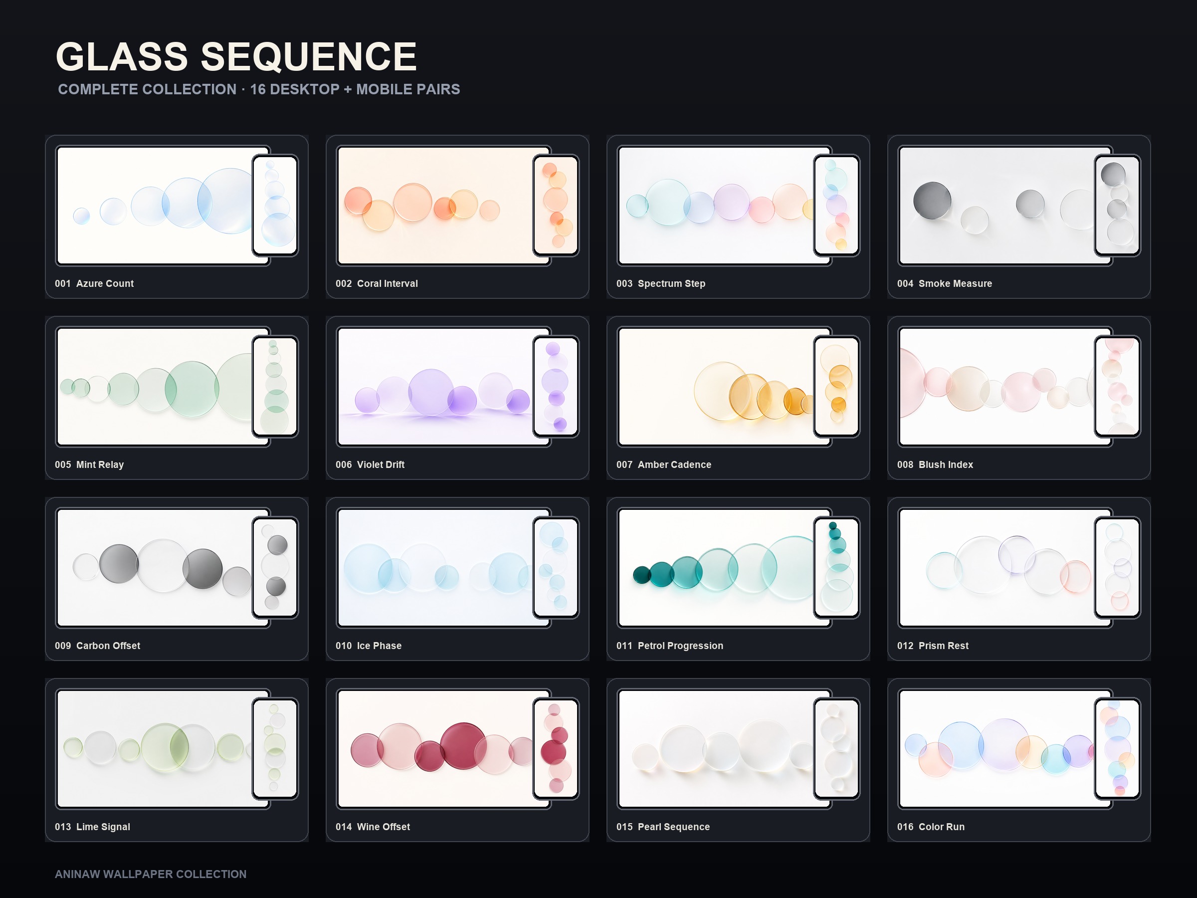 Glass Sequence — 16 Premium Wallpapers for Desktop & Phone – Image 2