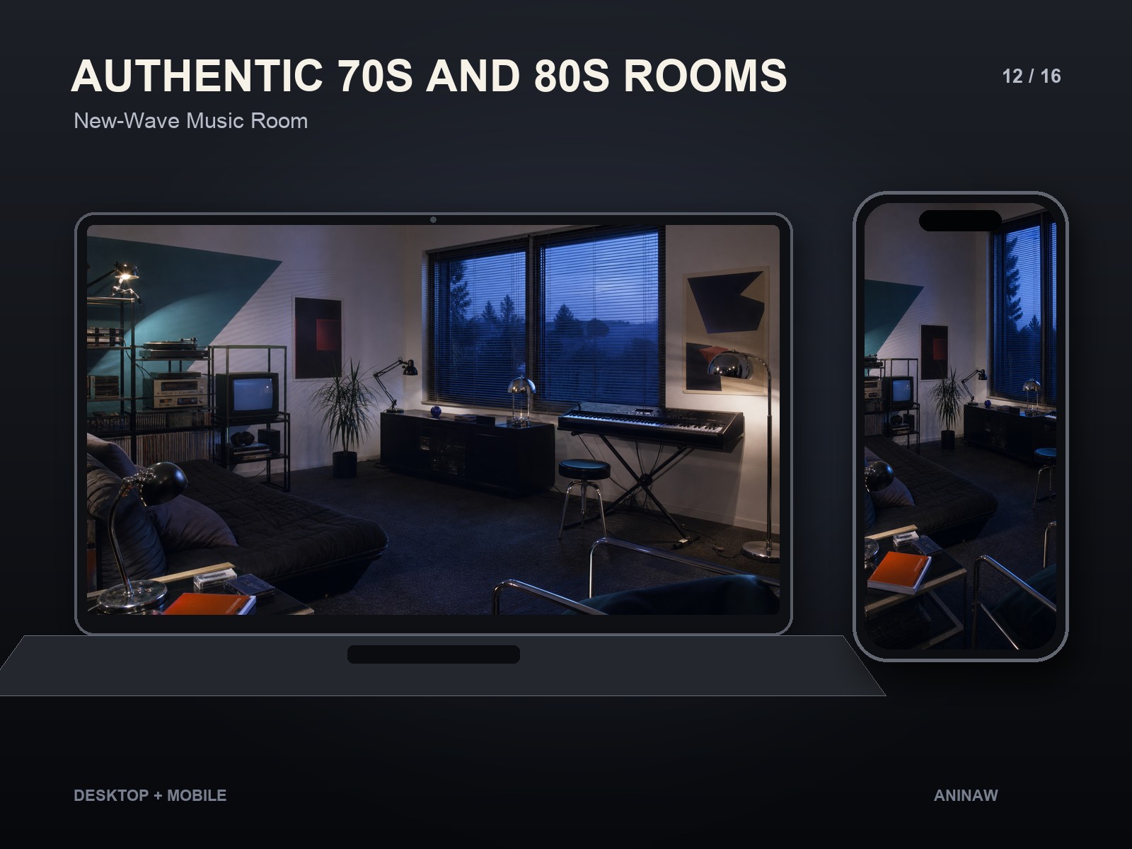 Authentic 70s and 80s Rooms — 16 Premium Wallpapers for Desktop & Phone – Image 16