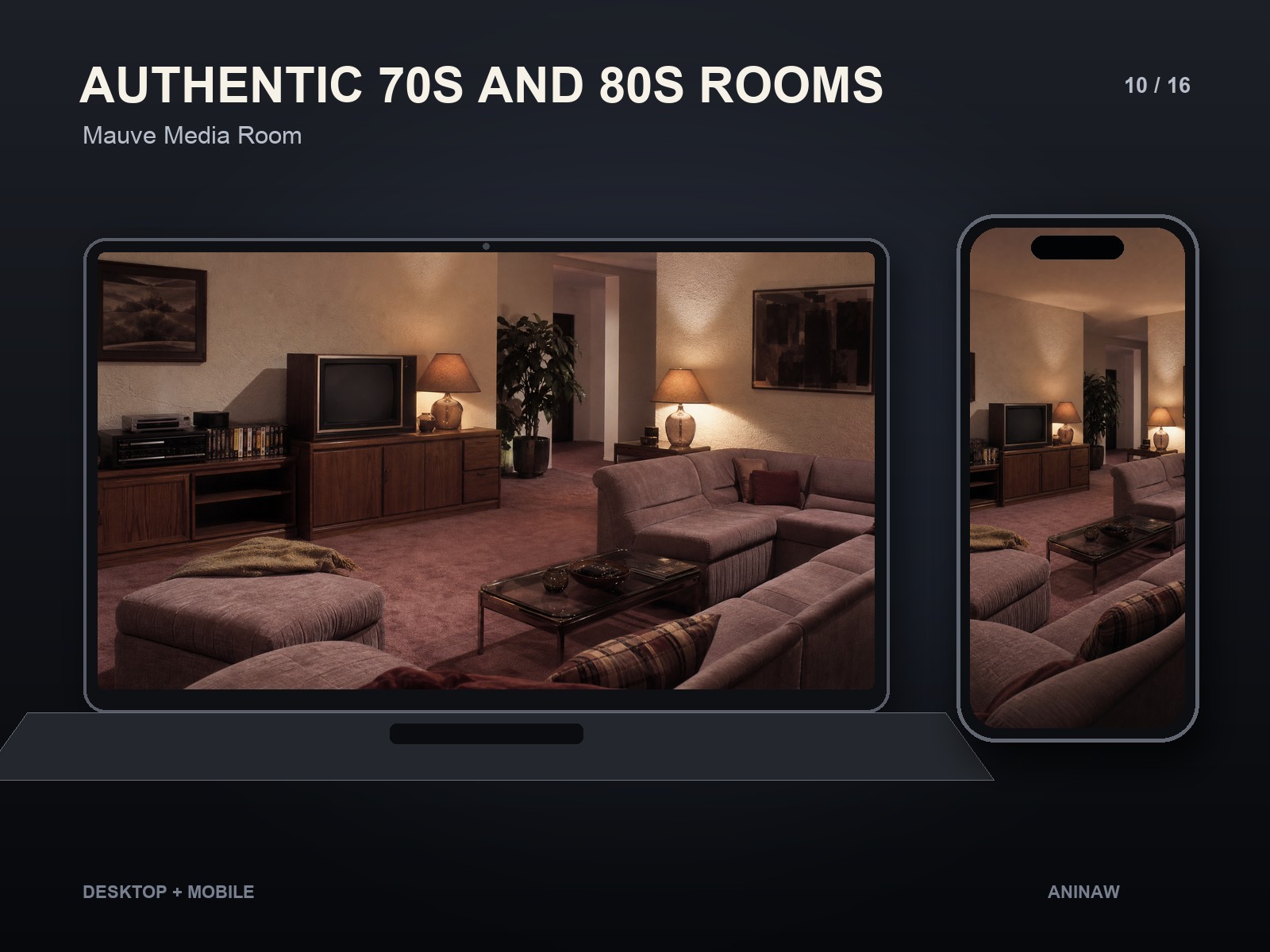 Authentic 70s and 80s Rooms — 16 Premium Wallpapers for Desktop & Phone – Image 14