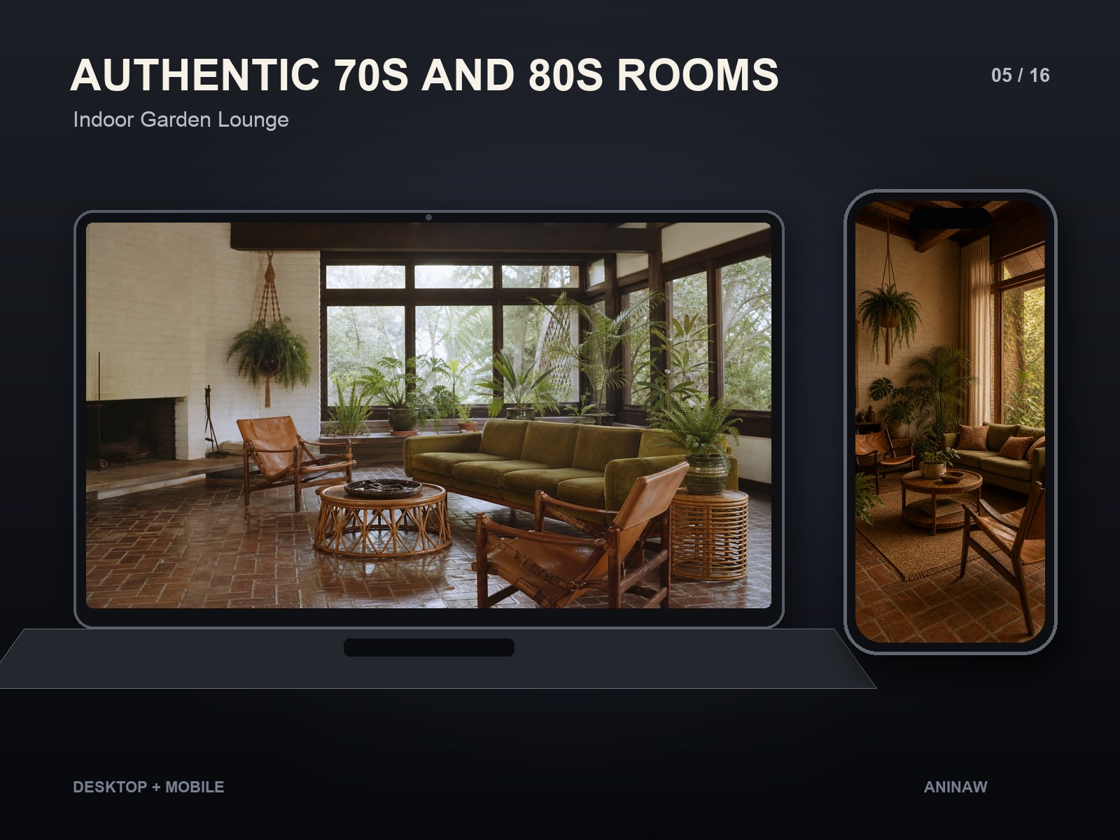 Authentic 70s and 80s Rooms — 16 Premium Wallpapers for Desktop & Phone – Image 8