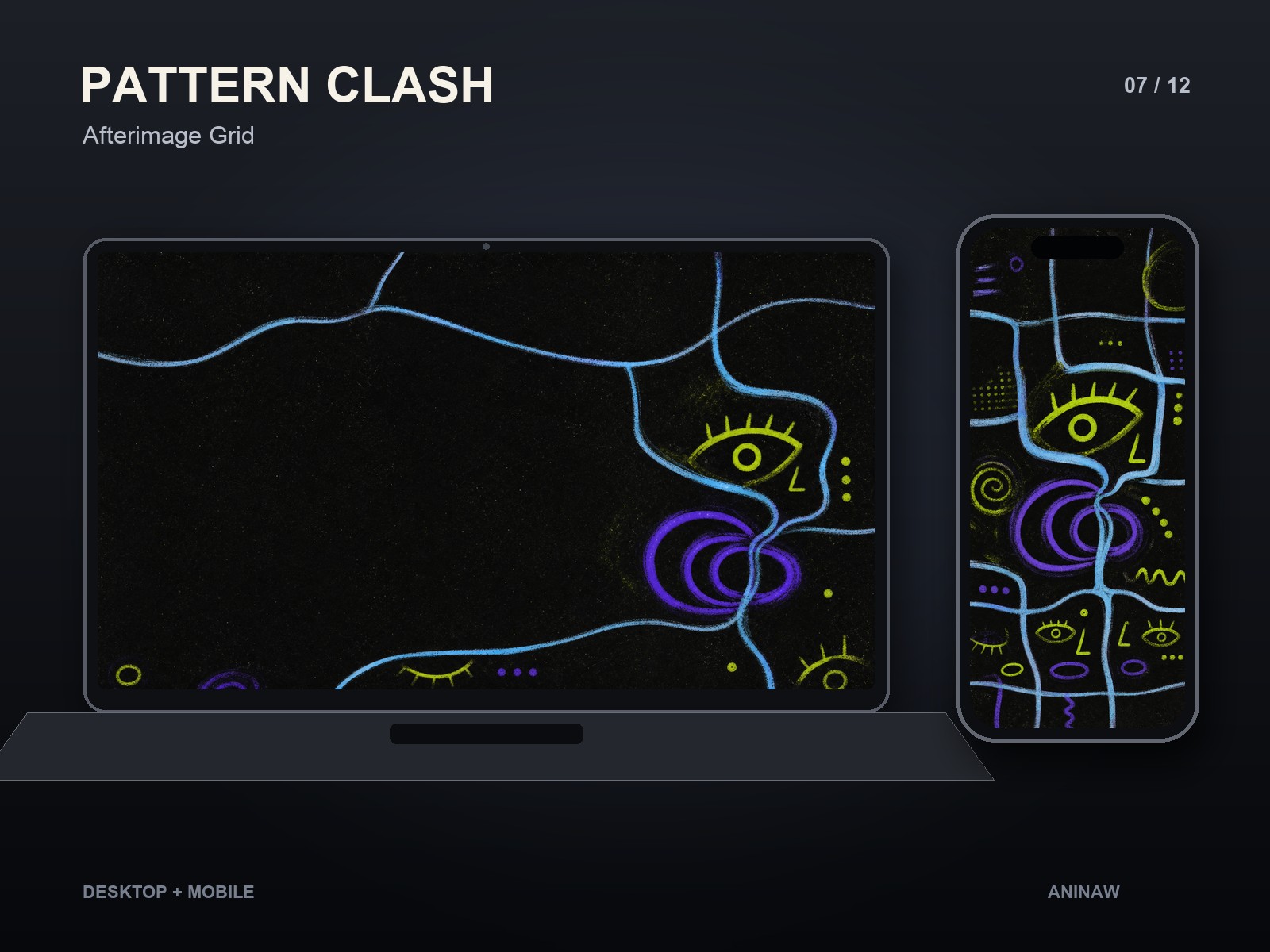 Pattern Clash — 12 Premium Wallpapers for Desktop & Phone – Image 10