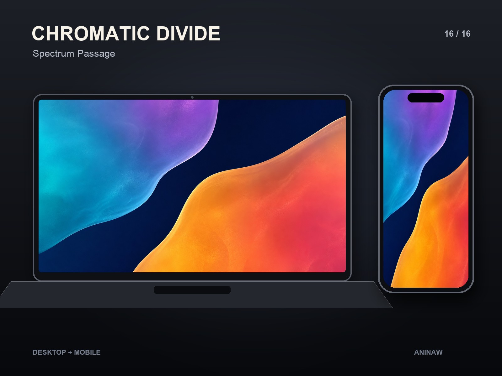 Chromatic Divide — 16 Premium Wallpapers for Desktop & Phone – Image 20