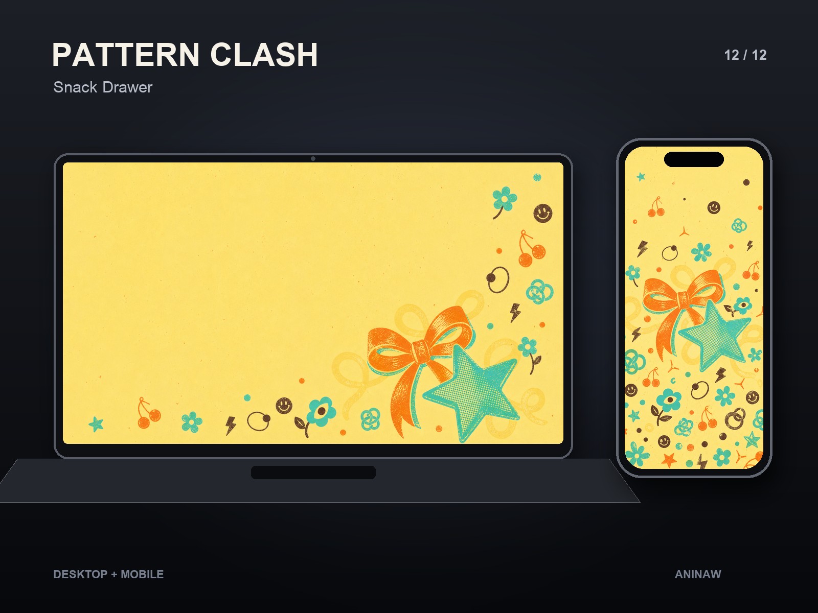 Pattern Clash — 12 Premium Wallpapers for Desktop & Phone – Image 15