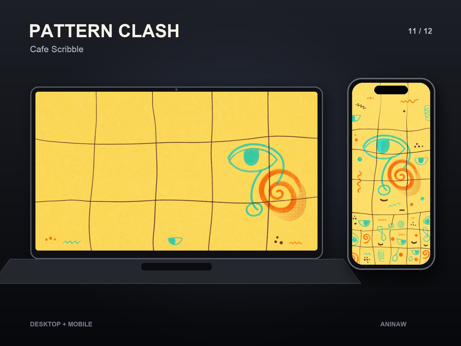 Pattern Clash — 12 Premium Wallpapers for Desktop & Phone – Image 14
