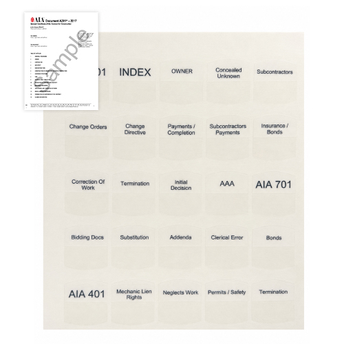 AIA A201 2017 Tabs – Image 1