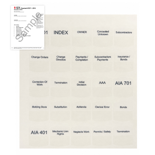 AIA A701 2018 Tabs – Image 1