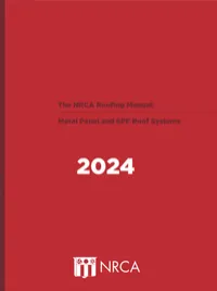 NRCA Metal Panel and SPF Roof Systems Roofing Manual 2024 – Image 1