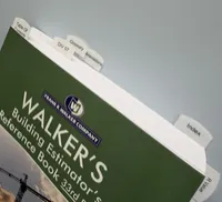 Walker's Building Estimator's Reference Book 33rd Edition pre-highlighted and tabbed Roofing Exam – Image 3