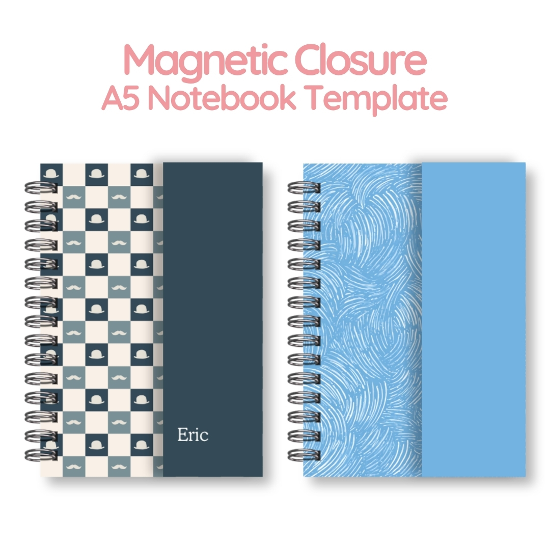 A5 Magnetic Closure Notebooks Template – Image 2