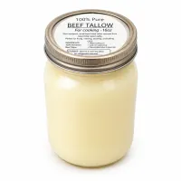 Beef Tallow for cooking- 16oz – Image 1