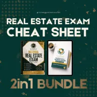 2-in-1 REAL ESTATE EXAM CHEAT SHEET BUNDLE (PHYSICAL AND DIGITAL COPY) – Image 1