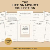 Life Snapshot Collection Printable Reflection Pages – Image 1