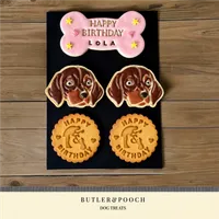 Dachshund Face Birthday Biscuit Set – Box of 5 – Image 9
